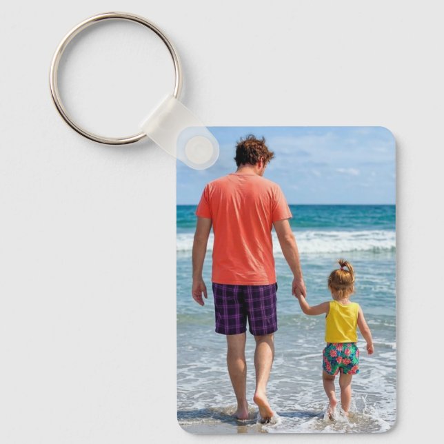 Custom Two Photo Double Sided Key Ring (Front)