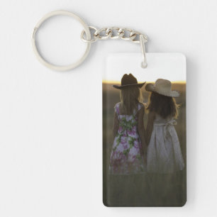 Custom Two Photo Double Sided Key Ring