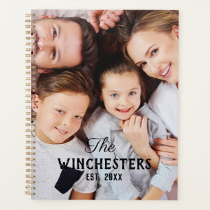 Custom two photo double sided personalised planner
