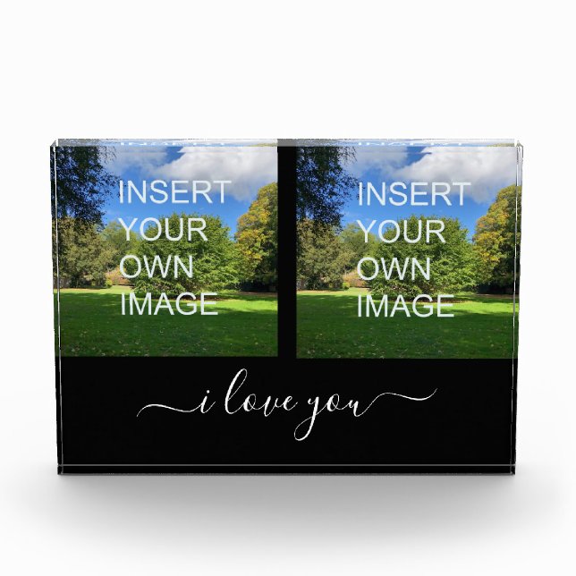 Custom Two Photo I Love You Script (Front)
