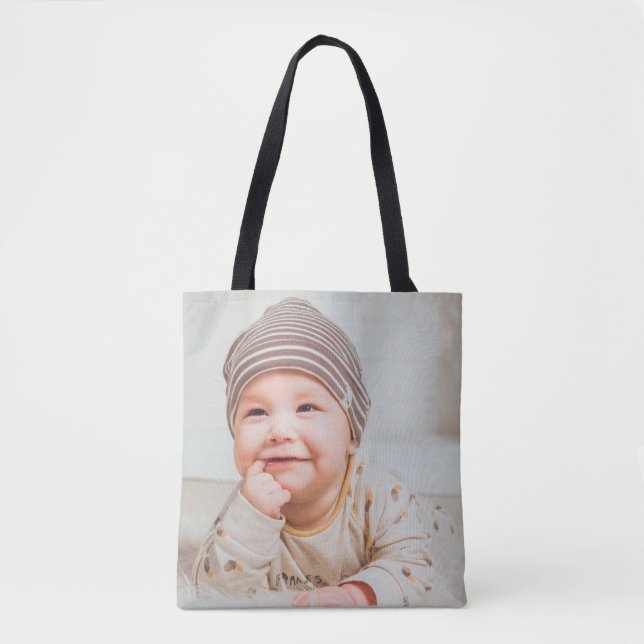 Custom Two Photo Tote Bag (Front)