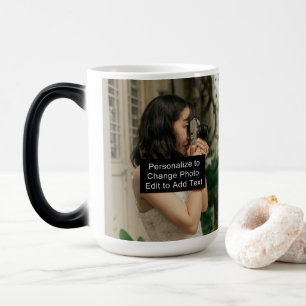Custom Two Photos Artwork Slogan 15 oz Morphing Magic Mug