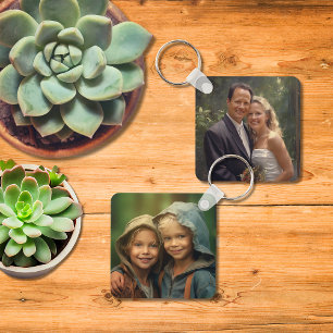 Custom Two Picture Aluminium Double Sided Key Ring