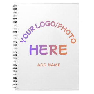 Custom Two-Sided Corporate Logo Name Notebook