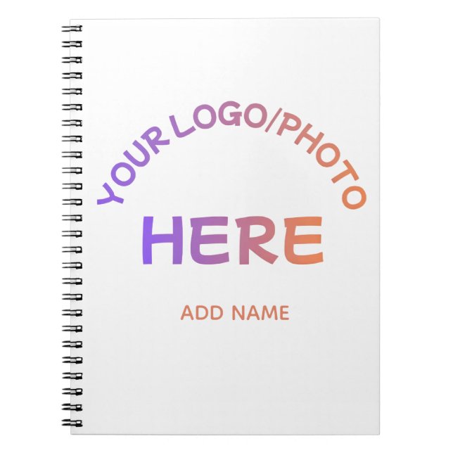 Custom Two-Sided Corporate Logo Name Notebook (Front)