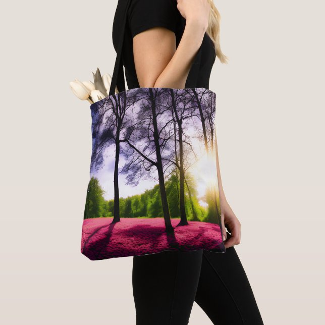 Custom Two-Sided Image Personalised Nature Tote Bag (Close Up)