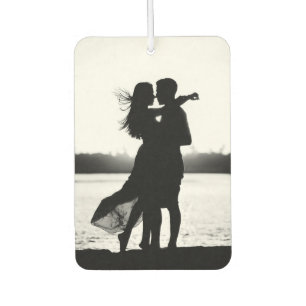 Custom Two Sided Photo Make it Black And White Car Air Freshener