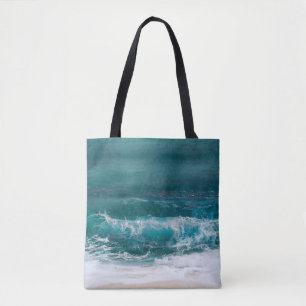 Custom Two-Sided Photo Personalised Beach Modern Tote Bag