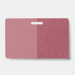 Custom Two-Tone Glitter Badge – Rose Gold ID Badge
