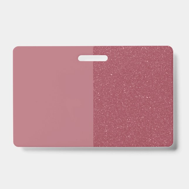 Custom Two-Tone Glitter Badge – Rose Gold ID Badge (Front)