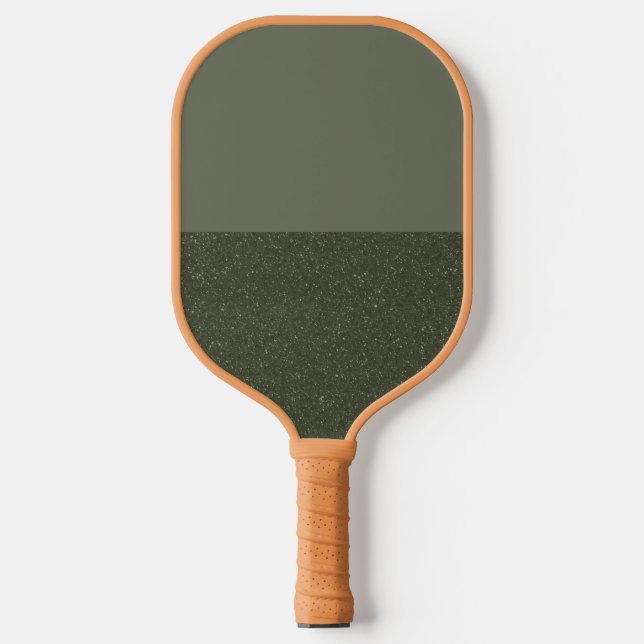 Custom Two-Tone Moss Green Pickleball Paddle (Front)
