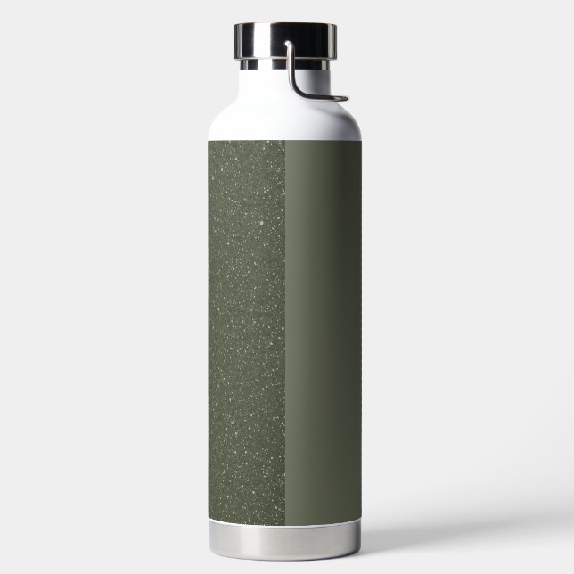 Custom Two-Tone Moss Green Water Bottle (Left)