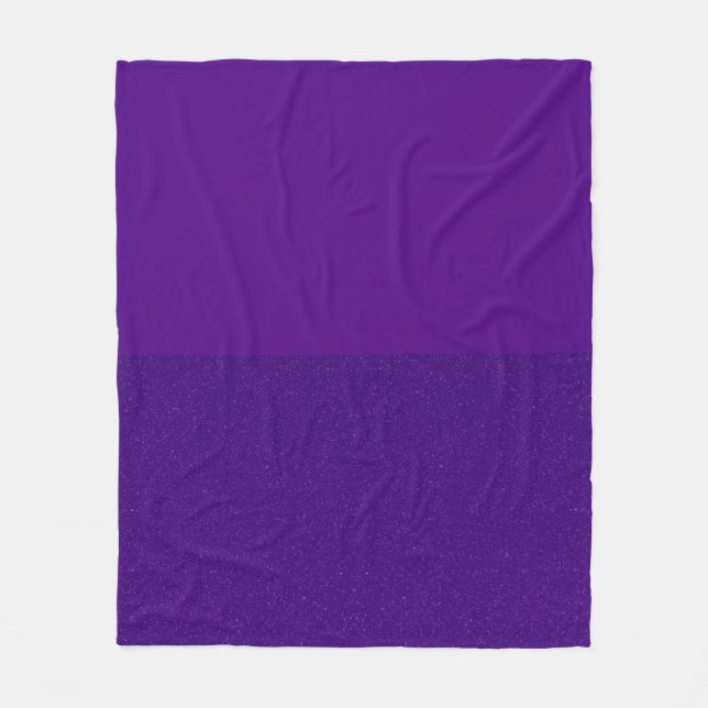 Custom Two-Tone Purple Fleece Blanket (Front)