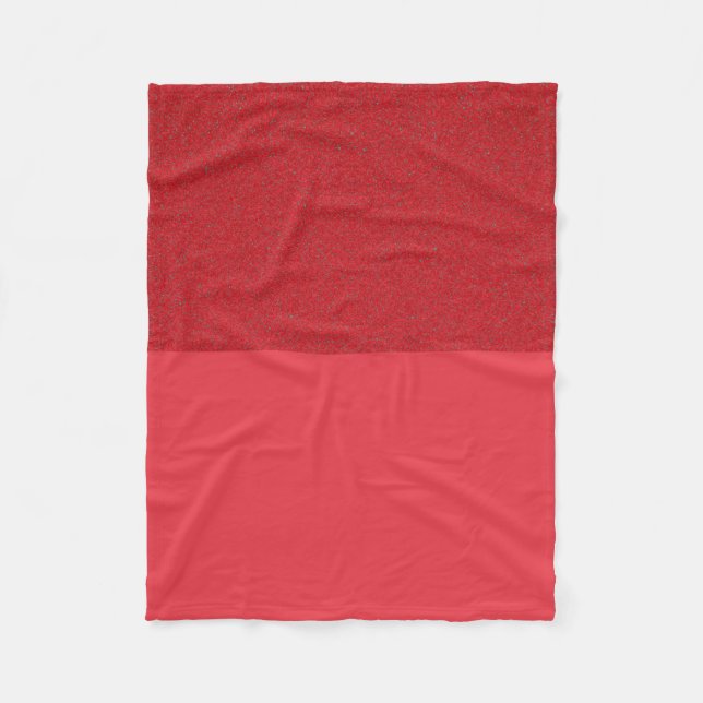 Custom Two-Tone Tomato Red Fleece Blanket (Front)
