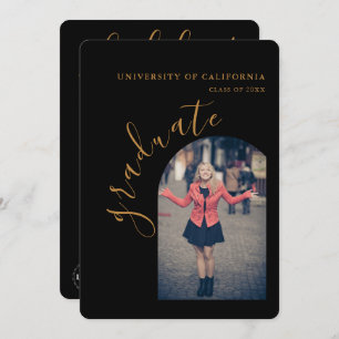 Custom Typography Graduation Party Invitation Card