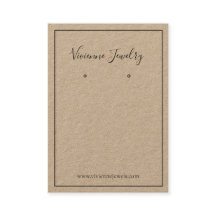 Custom Typography Jewellery Earrings Display Card