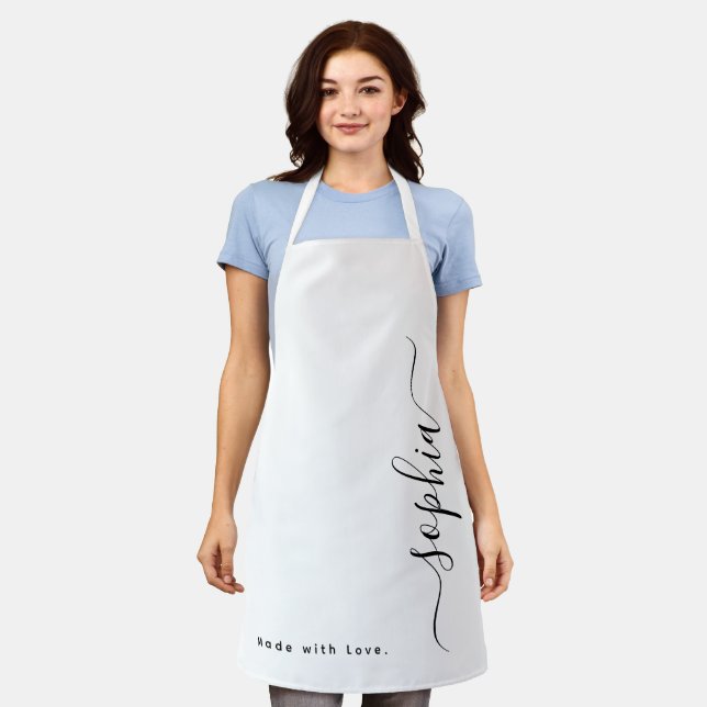 Custom Typography Name Apron (Worn)