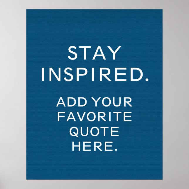 Custom Typography Poster, Inspirational Quote Poster (Front)