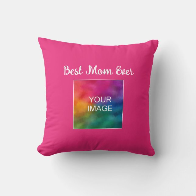 Custom Typography Script Template Best Mum Ever Cushion (Front)