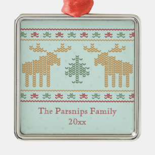 Custom ugly sweater Christmas holiday ornament