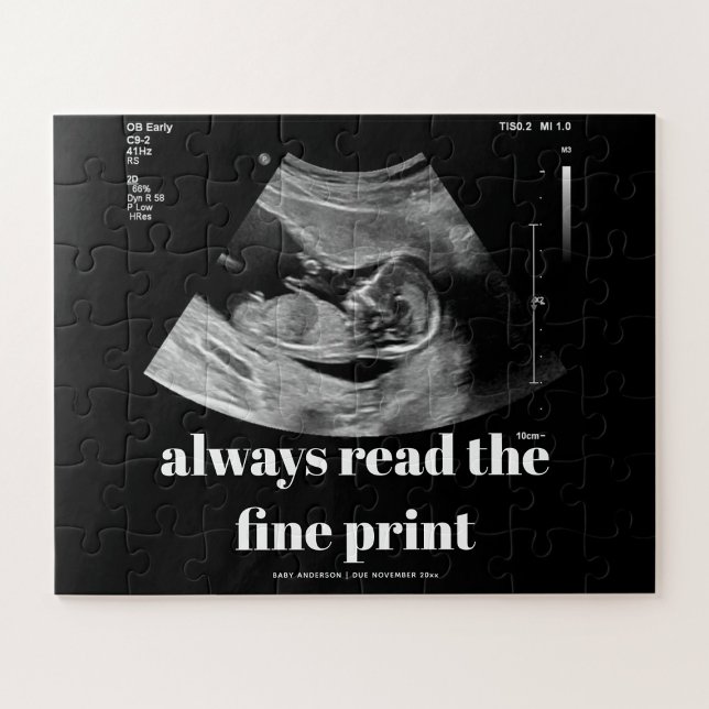 Custom Ultrasound Pregnancy Announcement 56pc Jigsaw Puzzle (Creator Uploaded)