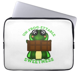 Custom Un-frog-ettable Sweetness Frog Gift Laptop Sleeve