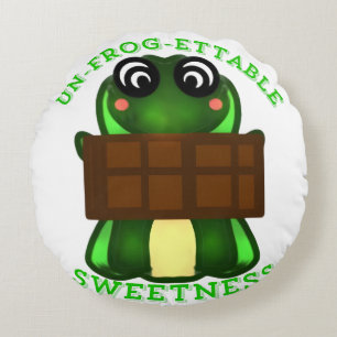 Custom Un-frog-ettable Sweetness Frog Gift T-Shirt Round Cushion