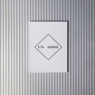 Custom UN Number Sticker