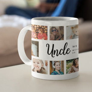 Custom Uncle 18 Photo Collage Coffee Mug