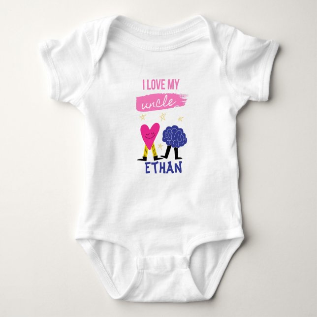 Custom Uncle  Baby Bodysuit (Front)