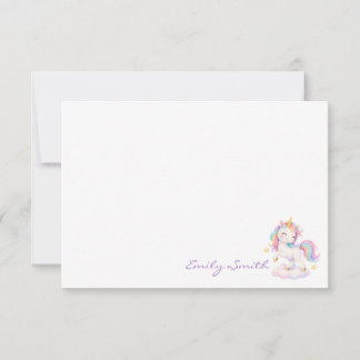 Custom Unicorn Note Card