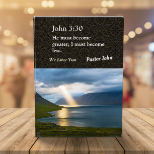 Custom Unique Christmas Gifts for Pastors Grey Photo Block