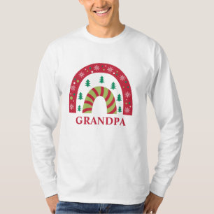 Custom Unique Family Christmas Boho Rainbow T-Shirt
