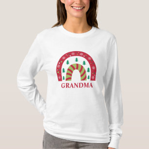 Custom Unique Family Christmas Boho Rainbow T-Shirt