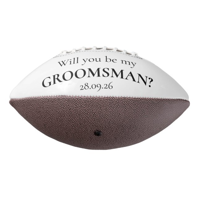Custom Unique Football Groomsmen Proposal Gift  (Rotated 270)