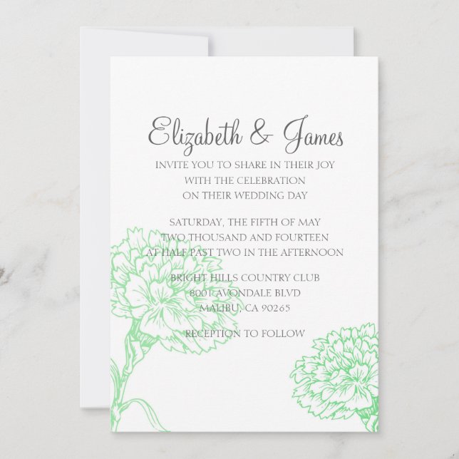 Custom Unique Modern Wedding Invitations (Front)