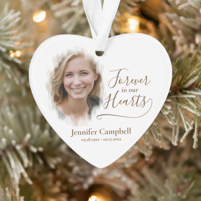 Custom Unique Personalised Classic Photo Memorial Ornament (Tree)