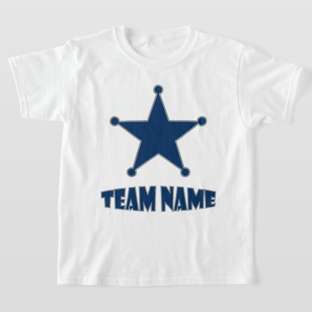 Custom Unique Personalised Kids Star T-Shirt (Laydown)