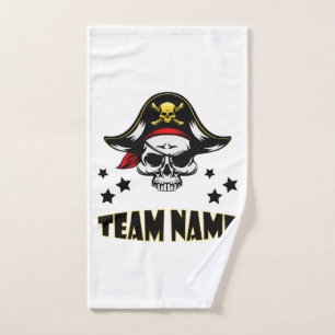 Custom Unique Personalised Pirate Hand Towel