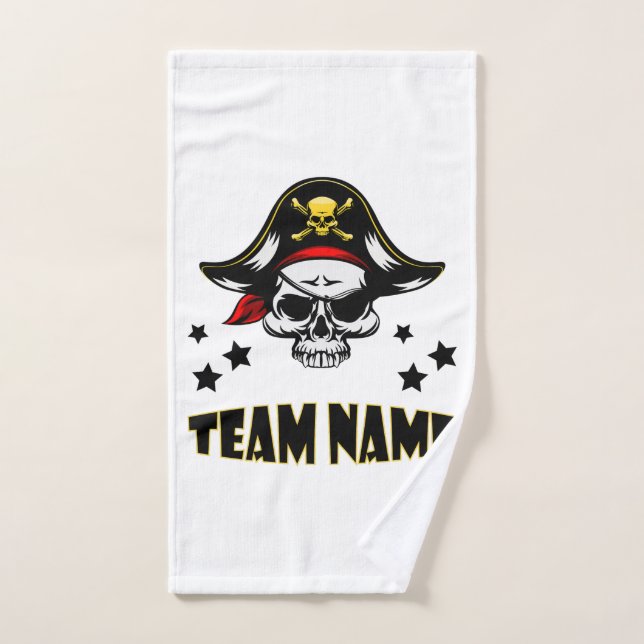 Custom Unique Personalised Pirate Hand Towel (Hand Towel)