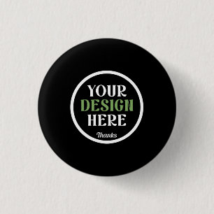 custom, unique, sleek & minimalist 3 cm round badge