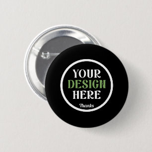 custom, unique, sleek & minimalist 6 cm round badge