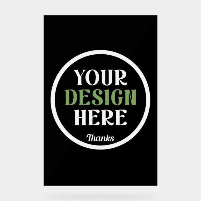custom, unique, sleek & minimalist acrylic sign (Front)