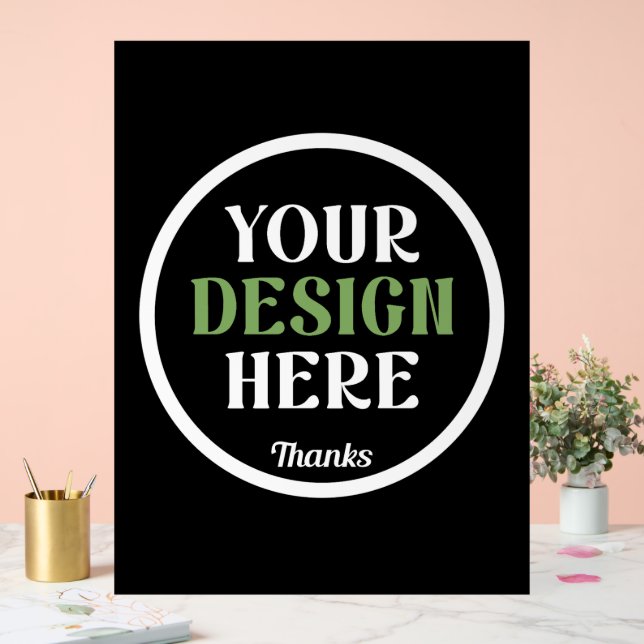 custom, unique, sleek & minimalist acrylic sign (Wedding)