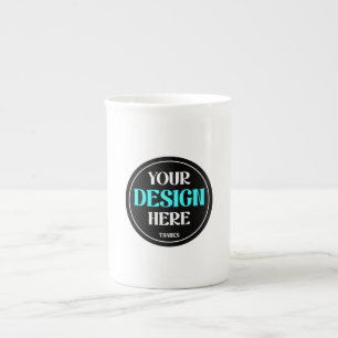custom, unique, sleek & minimalist bone china mug