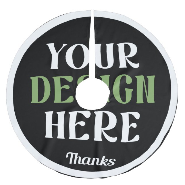 custom, unique, sleek & minimalist brushed polyester tree skirt (Front)