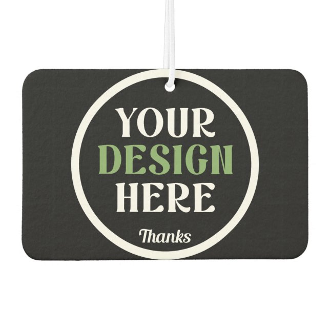 custom, unique, sleek & minimalist car air freshener (Front)