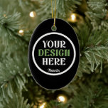 custom, unique, sleek & minimalist ceramic tree decoration<br><div class="desc">This design is accessible to all. Feel free to customise the logo,  images,  text,  and colours according to your preferences. Thank you very much.</div>