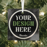 custom, unique, sleek & minimalist glass tree decoration<br><div class="desc">This design is accessible to all. Feel free to customise the logo,  images,  text,  and colours according to your preferences. Thank you very much.</div>