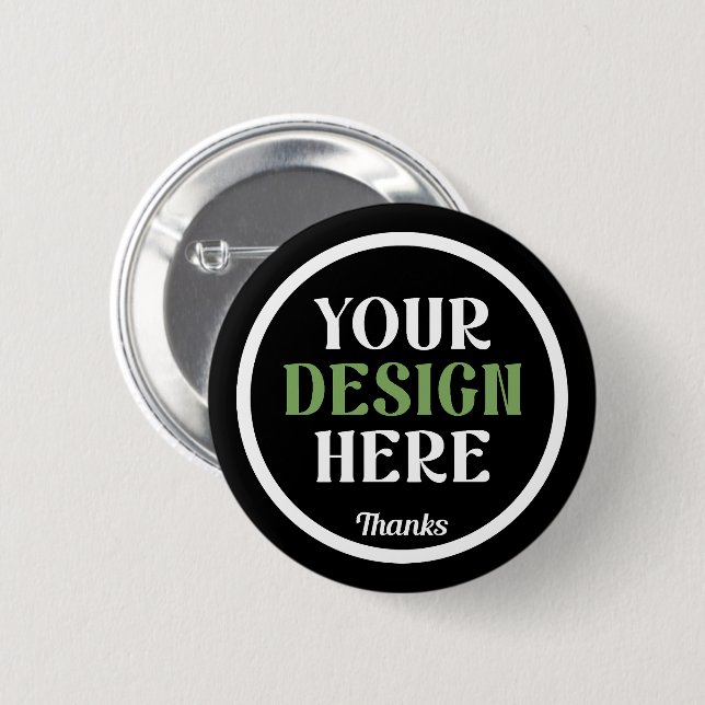 custom, unique, sleek & minimalist hershey®'s kiss 6 cm round badge (Front & Back)